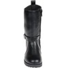 bebe Toddler Girl's Tall Comfortable Round Toe High Boots with Knit Panel and bebe Rivet with Buckle Strap - 4 of 4