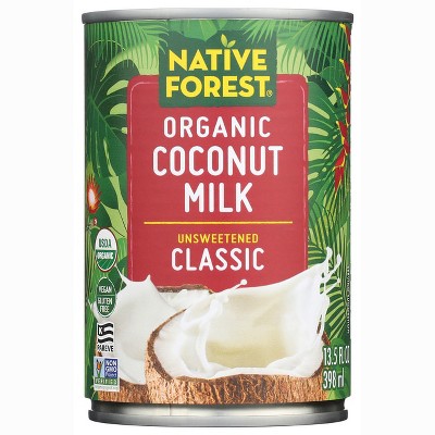 Native Forest Organic Coconut Milk - Unsweetened Classic 13.5 fl oz Can.