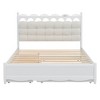 Queen Size Wooden Storage Bed with 2 Big Drawers and Twin-XL Trundle - 4 of 4