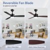 Airsurfer 42-Inch Matte Black Ceiling Fan with Dimmable LED Light, Remote, and 3 Reversible Blades (Red Wood + Black) - 2 of 4