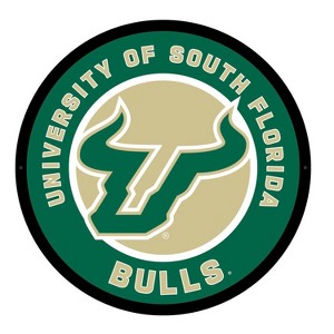 Evergreen Ultra-Thin Edgelight LED Wall Decor, Round, University of South Florida- 23 x 23 Inches Made In USA - 1 of 4