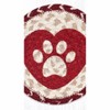 Earth Rugs Heart Paw Round Large Coaster 7" – Handcrafted Braided Jute Pet Lover Coaster - 3 of 3