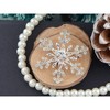 Anna-Kaci Silvery Tone Sparkly Clear Crystal Rhinestones Winter Snowflake Floral Christmas Brooch Pin - 3 of 4