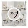 PAGED Modern Minimalist Dining Chairs, PU Leather Upholstered Kitchen Chairs with Comfortable Backrest & Metal Frame - 2 of 4