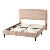 Modern Plush Soft Bed with Headboard,Sturdy Solid Wood Frame Platform Bed with Comfortable Backrest for Bedroom-The Pop Home - 2 of 4
