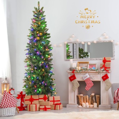 6 Ft/7.5Ft  Pencil Prelit Christmas Tree