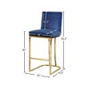 Meridian Furniture,Heidi Navy Velvet Stool - 4 of 4