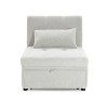 CAVINAS Modern Armless Convertible Sofa Bed Upholstered Hidden Pull-out Couch for Apartment, Living Rooms - 4 of 4