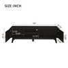 LIVAREEmlen 63'' Dark Rattan TV Stand with 2 Storage Cabinets for 65 Inch TV, Entertainment Center with Solid Wood Legs, Media Console Table - 3 of 4