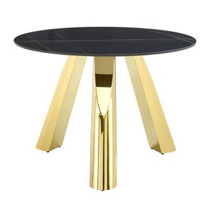 Dexmalle Black Modern Minimalist Design Luxury Sintered Stone Table - 1 of 4