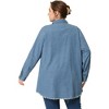 Agnes Orinda Women's Plus Size Lightweight Button Down Denim Long Sleeve Jackets - 4 of 4