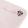 NoJo Disney Minnie Mouse My Happy Place Pink Super Soft Appliqued Contoured Changing Pad Cover - 3 of 4