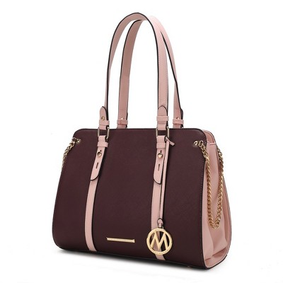 MKF Collection Amy Color Block Vegan Leather Women’s Tote Bag by Mia K