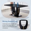 PAGED Dining Table Modern Kitchen Table Dining Room Table with Faux Wood Tabletop and Rubberwood Legs for Living Room - 4 of 4