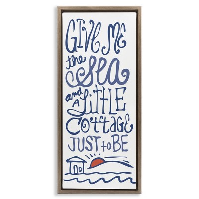 Stupell Industries Sea & Cottage Beach Life Calligraphy, 11" x 25"