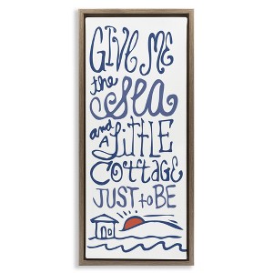 Stupell Industries Sea & Cottage Beach Life Calligraphy, 11" x 25" - 1 of 4