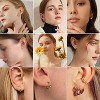 3 Pairs Small Huggie Hoop Earrings Set 14K Gold Hypoallergenic Lightweight Huggie Hoops Earrings for Women Girls - 2 of 4
