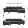 Modern L-Shaped Chenille Sofa, 5-Seater with Double Cushions, Sleeper Couch for Living Room. - 3 of 4
