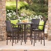 Christopher Knight Home Patina Outdoor Wicker 5 Piece Bar Set, Multibrown - 2 of 4
