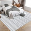 Fulvari Runner Rug,Modern Stripe Hallway Machine Washable Non-Slip Indoor Area Carpet for Living Room,grey,9'x12' - 4 of 4