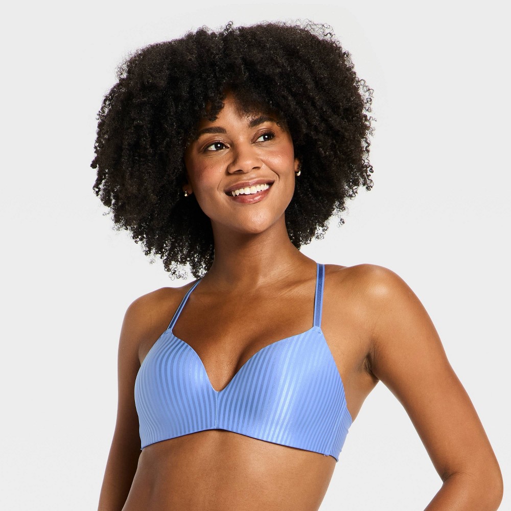 Women's Lightly Lined Wire Free Demi Bra - Auden™ Blue 32B