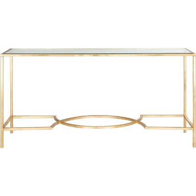 Inga Console Table - Gold/Glass - Safavieh