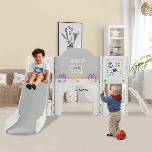 JUJABU Kids Slide Playset Structure 9 in 1 - 1 of 4