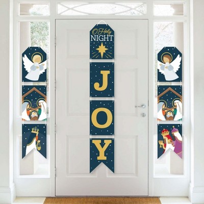 Big Dot Of Happiness Holy Nativity - Hanging Vertical Paper Door