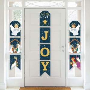 Big Dot of Happiness Holy Nativity - Hanging Vertical Paper Door Banners - Manger Scene Religious Christmas Wall Decoration Kit - Indoor Door Decor - 1 of 4