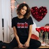 Simply Sage Market Women's Teach Stacked With Hearts Short Sleeve Graphic Tee - 3 of 4