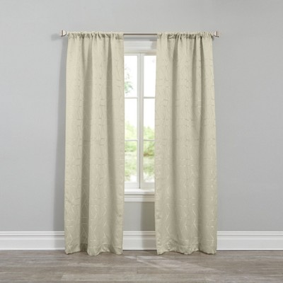 BrylaneHome Geo Stud Jacquard Rod-Pocket Panel Pair