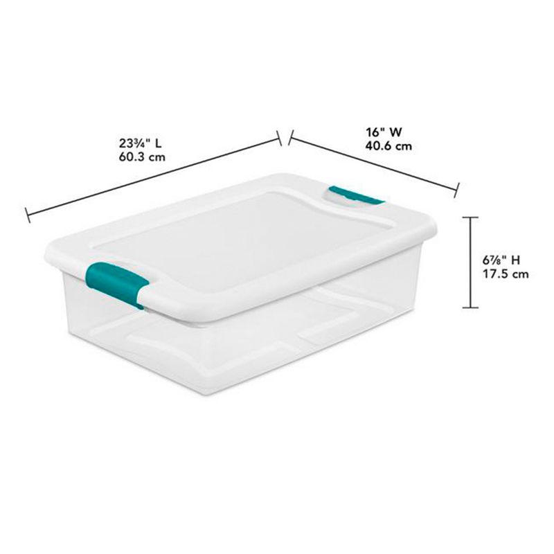 Sterilite Multi Pack 64 Quart & 32 Quart Plastic Stacking Storage Container Box with Latching Lid for Home, Office, or Garage Organization, 12 Pack, 4 of 7