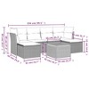 vidaXL Patio Sofa Set with Cushions Outdoor Furniture 7 Piece Poly Rattan - Gray - 3 of 4
