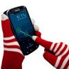Fosmon Touchscreen Gloves, Winter Knit Gloves with Touch screen Fingers for Men & Women,, Superb Accuracy on 3 Conductive Fingertips - Red/White - 4 of 4