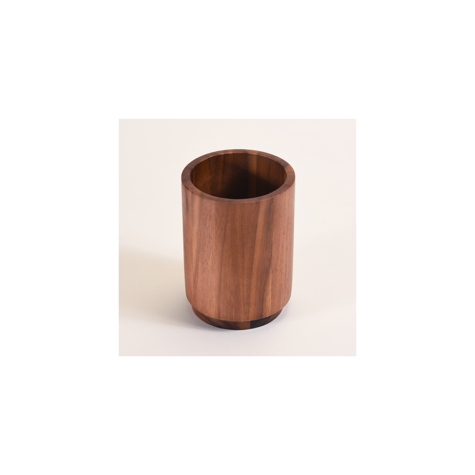 Kalmar Home Acacia Wood Rotating Lazy Susan Utensil Holder - Medium