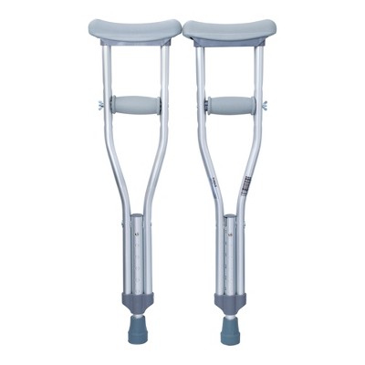 McKesson Aluminum Pediatric Underarm Crutches 3' 7" to 4' User Ht.