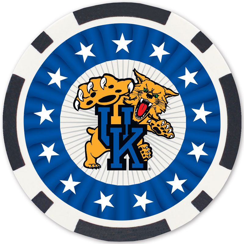 MasterPieces Casino Style 100 Piece Poker Chip Set - NCAA Kentucky Wildcats, 4 of 8
