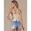 INSPIRE CHIC Women's Sweetheart Neck Going Out Bustier Sleeveless Floral Crop Camisole - 3 of 4