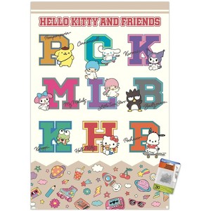 Trends International Hello Kitty and Friends: 24 College Letter - Group Unframed Wall Poster Prints - 1 of 4