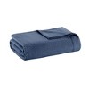 NicBex 90x66 Inch Cotton Soft Bedding Blanket Tightly Weave for Bed Sofa,Machine Washable,Blue - 2 of 4
