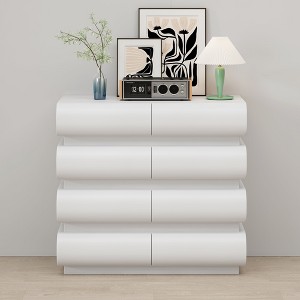 Modern 8-Drawer Dresser for Bedroom, No Handle Drawer Cabinet Minimalist Chest of Drawers with Wide Storage,Ideal for Living Room, or Entryway - 1 of 4