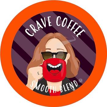 Crave Beverages Smooth Blend Coffee for Kcups brewers,Columbian Med Roast,40 Ct