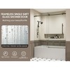 Frameless Sliding Bath Door, 8mm Tempered Glass, Stainless Steel Frame and Metal Baffle - 2 of 4
