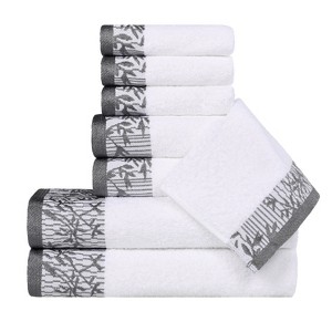 Charming Floral Accent Cotton Towel Set by Blue Nile Mills - 1 of 4