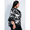 Avenue Women's Plus Size Cassie Frill Detail Blouse - image 4 of 4