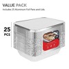 Stock Your Home 9x13 Disposable Aluminum Foil Pans with Cover (25 Pans + 25 Covers) - 2 of 4