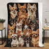 Chihuahua Print Flannel Fleece Blanket, Cute Puppy Pattern, Soft Nap Throw for Car Travel, Cozy and Warm, Christmas Gift. - 3 of 4