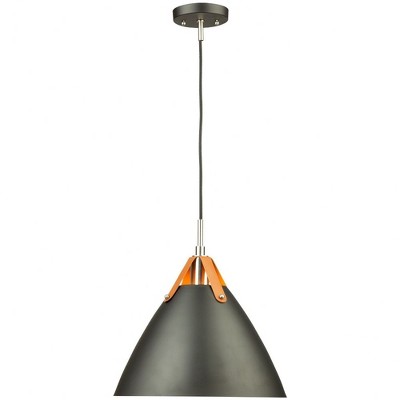 Contemporary Matte Black and White LED Pendant Light