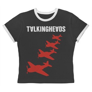Talking Heads Women's Aircraft Silhouettes Short Sleeve Graphic Cotton Retro Vintage Ranger Baby Tee - 1 of 3