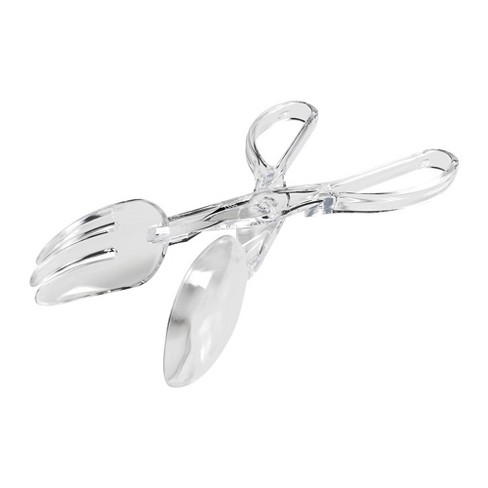 Smarty Had A Party Clear Disposable Plastic Serving Salad Scissor Tongs (50 Tongs) - image 1 of 2